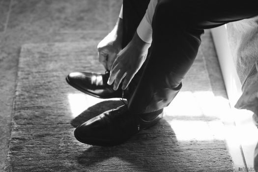 El novio, preparándose para la boda